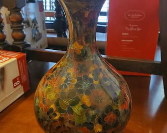 Antique Chinese Cloisonne Enamel Vase