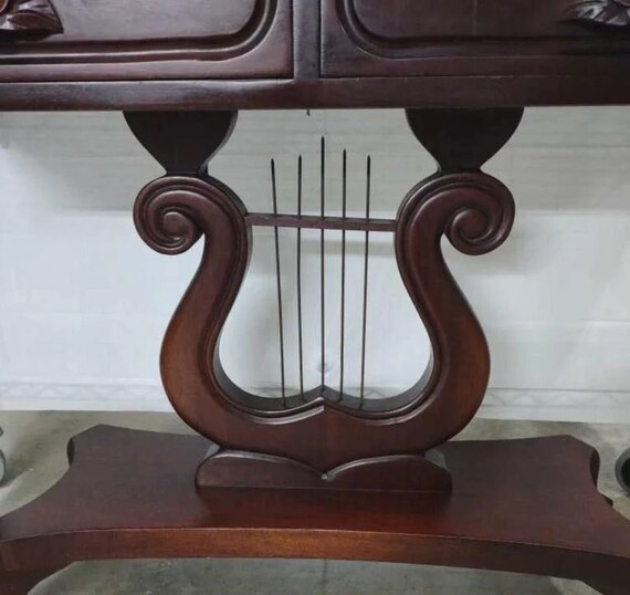Harp table with marble top discount