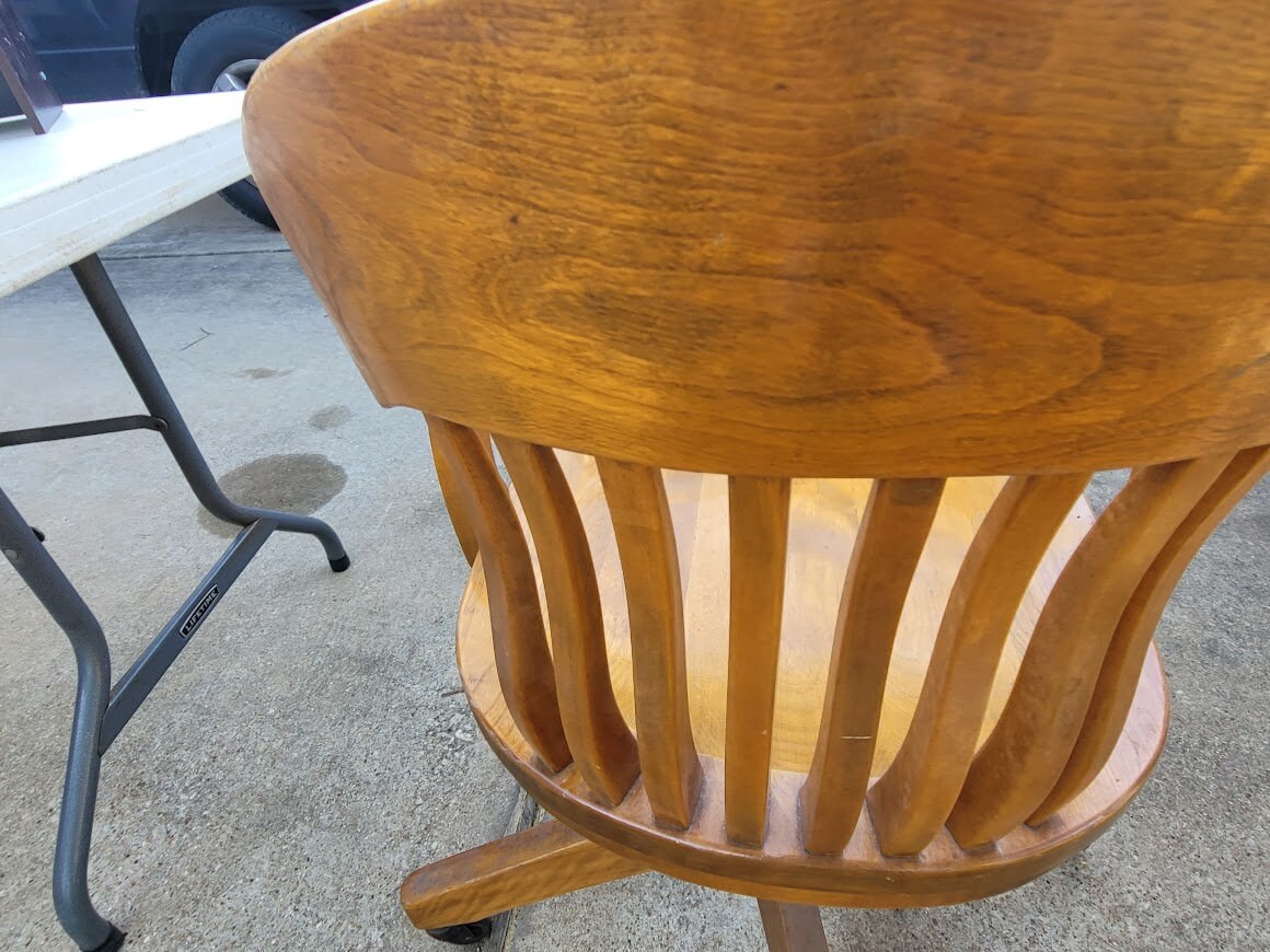 Antique Bankers Chair Swivel on Casters Etsy