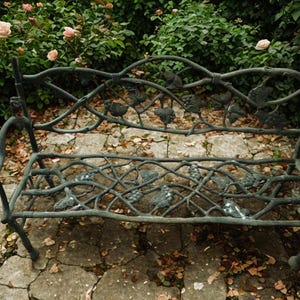 Antique Cast Iron Garden Bench