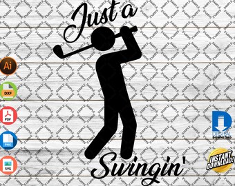Swinging Golfer - CNC Laser Cut File (Digital Download)