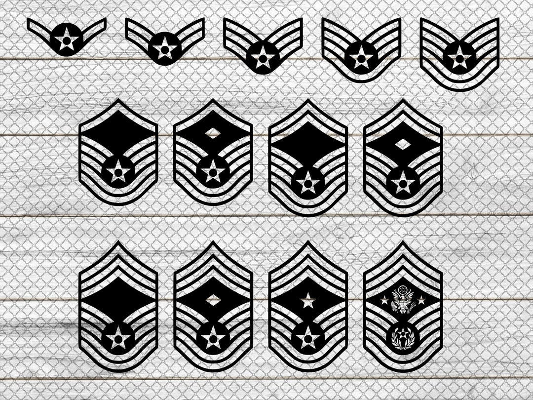 73 United States US Air Force Rank Insignia Package Print Cut Files CNC ...