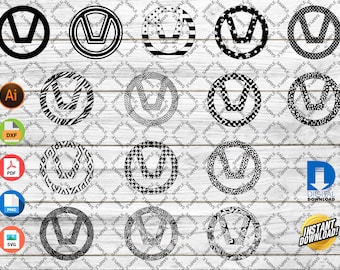 Patterned Swinger Symbols digital print and cut files for CNC, Cricut, Silhouette, Glowforge, Laser