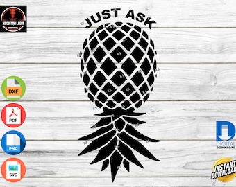 Upside Down Pineapple SVG – Funny CNC Laser Cut File (Digital Download)