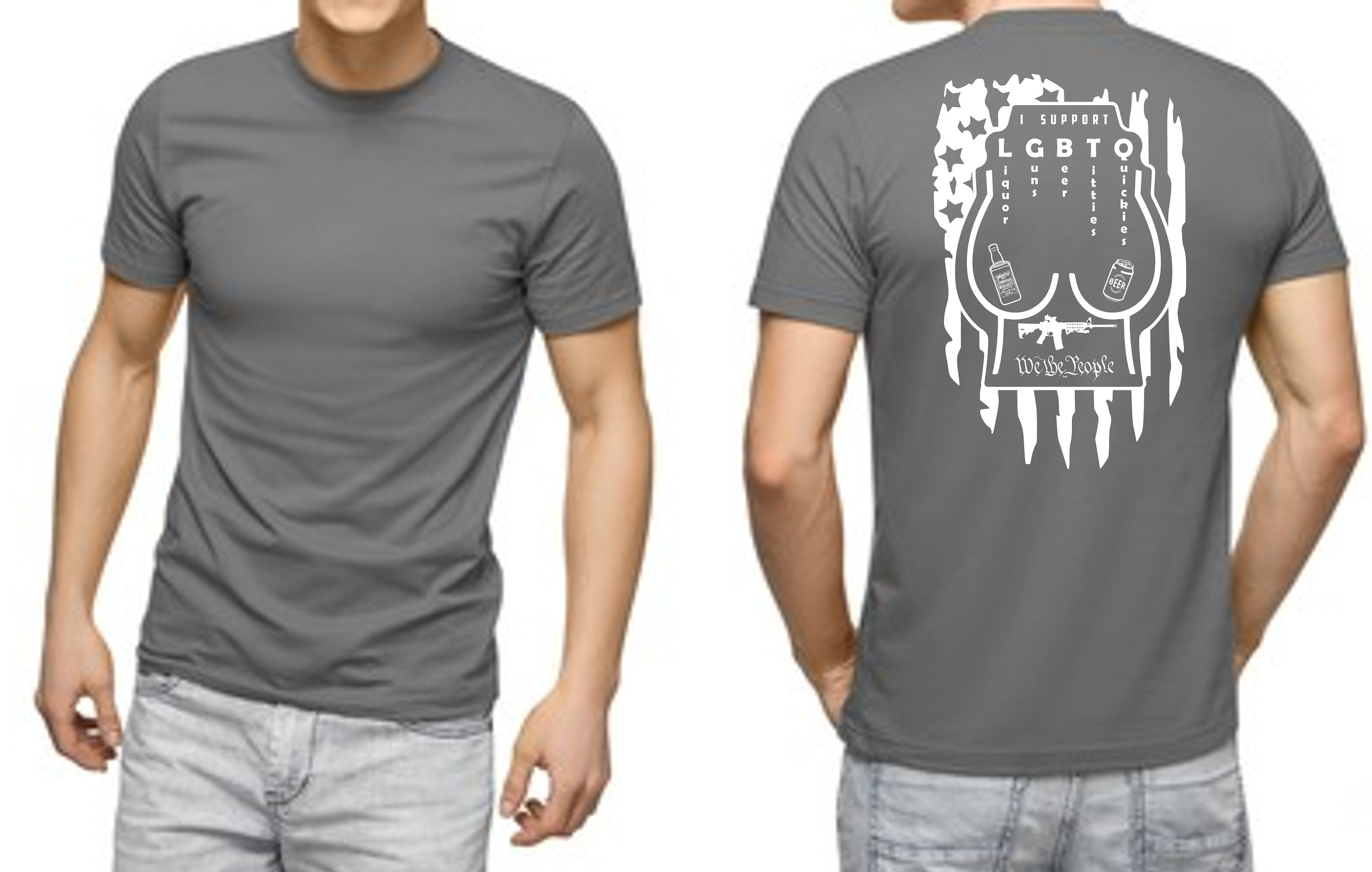 I Support LGBTQ liquor, Beer, Guns, Tits, Quickies Digital SVG Print