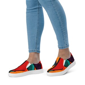 African Abstract Women’s slip-on canvas shoes