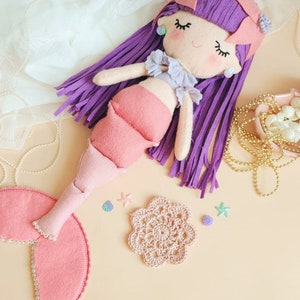 Iris Articulated Felt Mermaid Doll for Children image 6