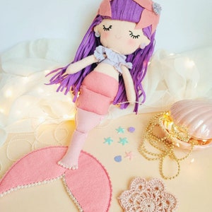 Iris Articulated Felt Mermaid Doll for Children image 5