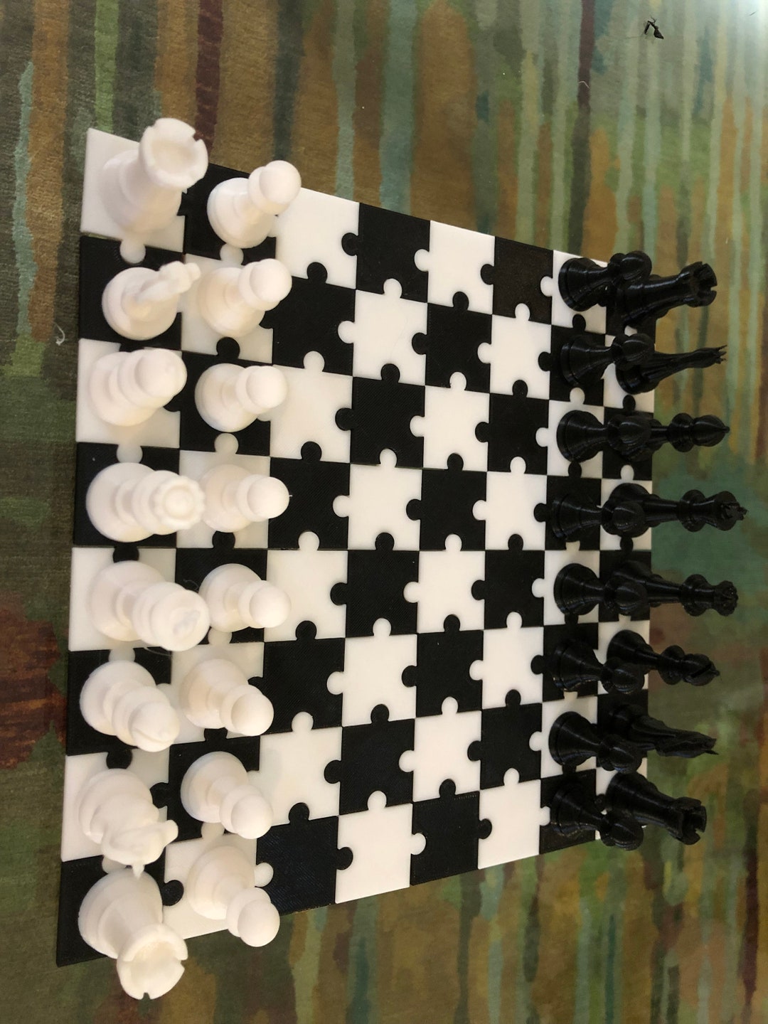 3D Printed Puzzle Chess Set Etsy