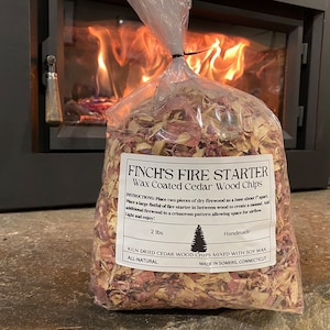 ENCENDEDOR - Virutas de madera de cedro recubiertas de cera de soja - 2 libras