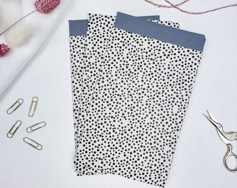 Geschenktüten Black Dots - Sky Blue Papiertüten Geschenkverpackung Flatbag Papierbeutel Weihnachten Adventskalendertüten