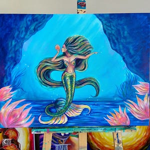 Underwater Magic Original Mermaid Painting