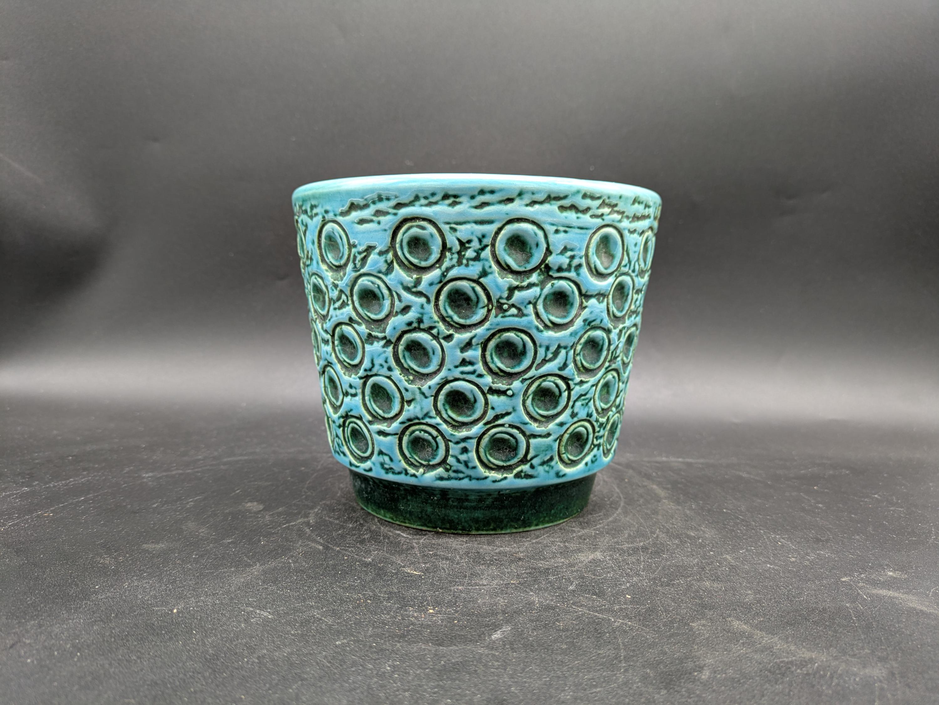 Jasba 2417 16 Planter Cachepot Ceramic Ceramics Turquoise West