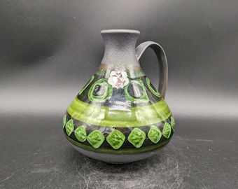 Dümler & Breiden 380 15 Vase ceramic ceramics black green west german pottery fat lava era design 60s 60s 70s 70s wgp vintage