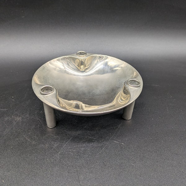 Nail plug-in system bowl for candlestick metal mid century modern design 60s 60s 70s 70s vintage vtg