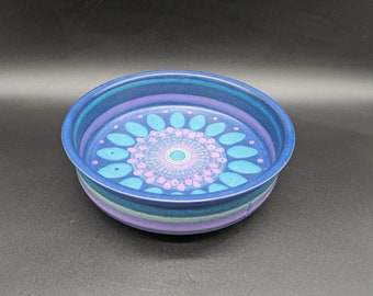 KMK Keramik Manufaktur Kupfermühle bowl 22 cm ø decor Viola ceramic german art pottery design 70s 70s 80s 80s 90s 90s vintage