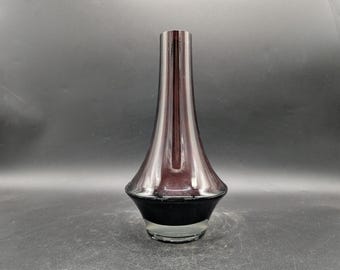 Riihimäen Lasi OY 1379 Glas Vase lila Finnland Tamara Aladin design 60er 60s 70s 70er vintage