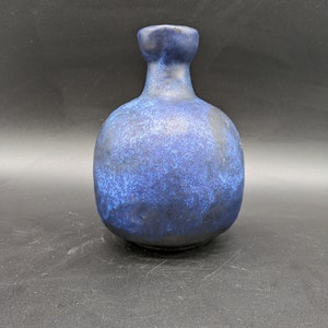 Ruscha 333 vase ceramic blue black west german pottery fat lava design 60s 60s 70s 70s vintage image 4