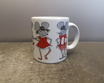 Wächtersbach mug cup ceramics mouse mice west german pottery design 70s 70s 80s vintage vtg