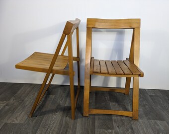 1 of 4 Aldo Jacober for Bazzani folding chair wood mid century modern design 60s 60s vintage vtg rockabilly Italy