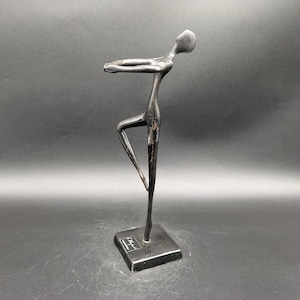 Metal figure ballerina dancer dancer figure abstract black design Bodrul Khalique 70s 70s 80s 80s vintage vtg #11