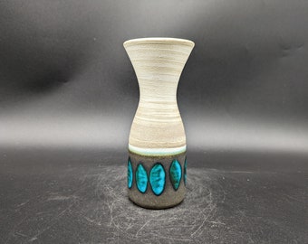 Dümler & Breiden Vase Ceramic ceramics black turquoise west german pottery fat lava era design 60s 60s 70s 70s wgp vintage