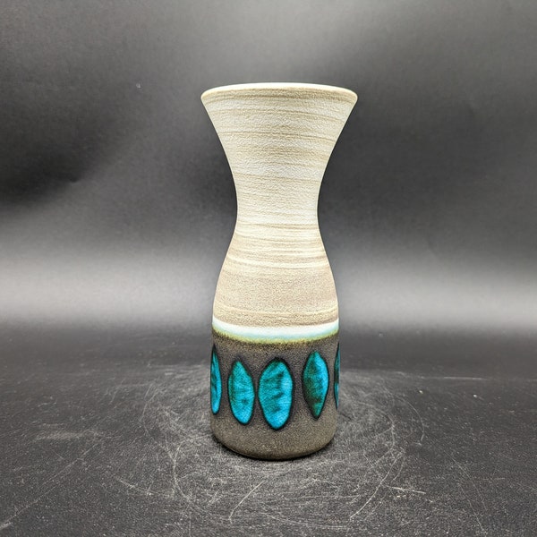 Dümler & Breiden Vase Ceramic ceramics black turquoise west german pottery fat lava era design 60s 60s 70s 70s wgp vintage