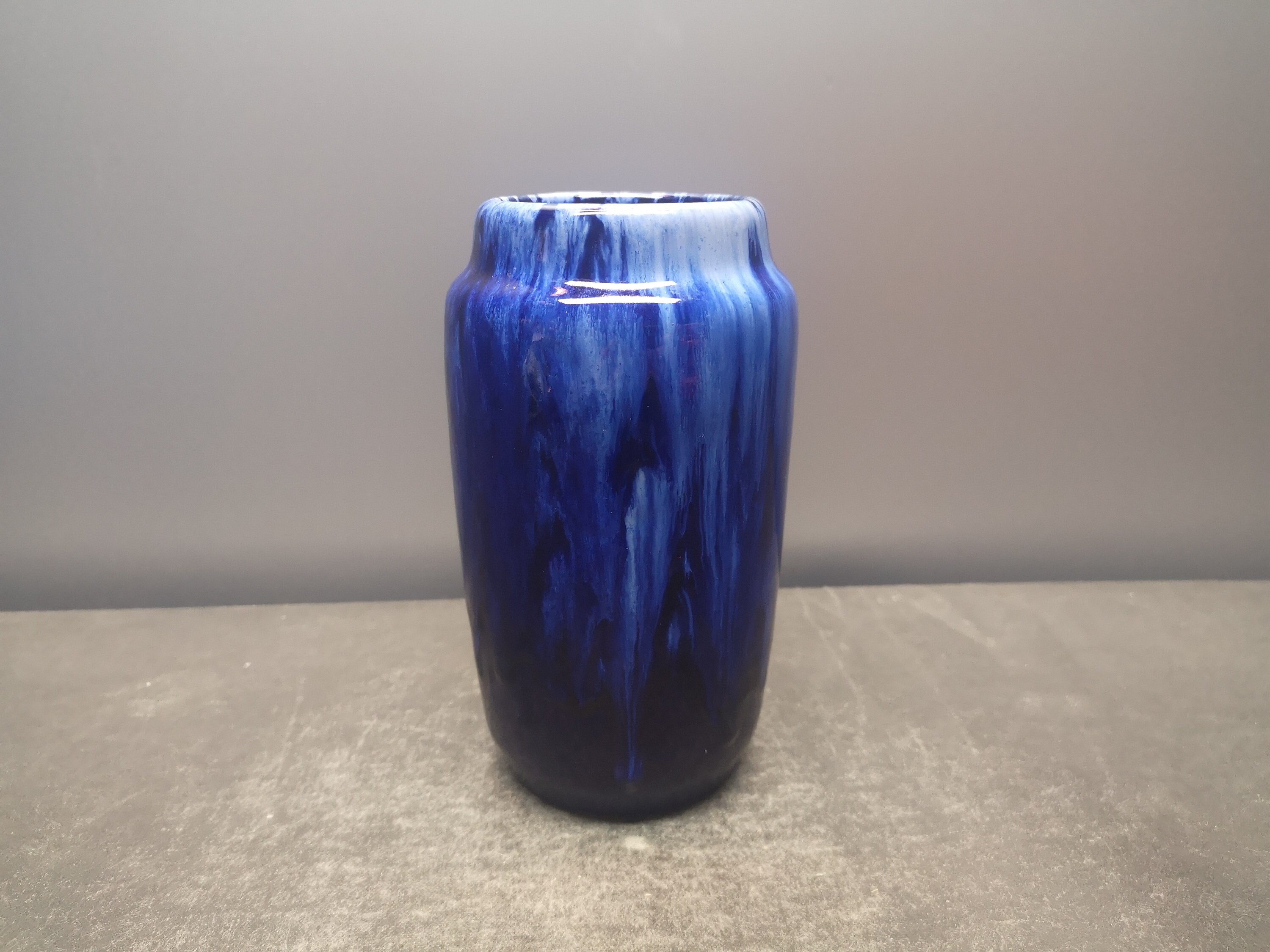Scheurich 231-15 Ceramic vase 70s blue modernist design designclassics24