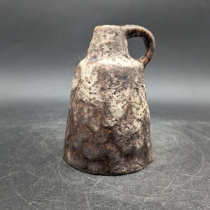 Ruscha 328 vase ceramic brown white west german pottery fat lava design 60s 60s 70s 70s vintage