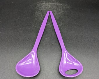 Kayser salad servers salad servers plastic purple space age design 70s 70s vintage vtg Italy