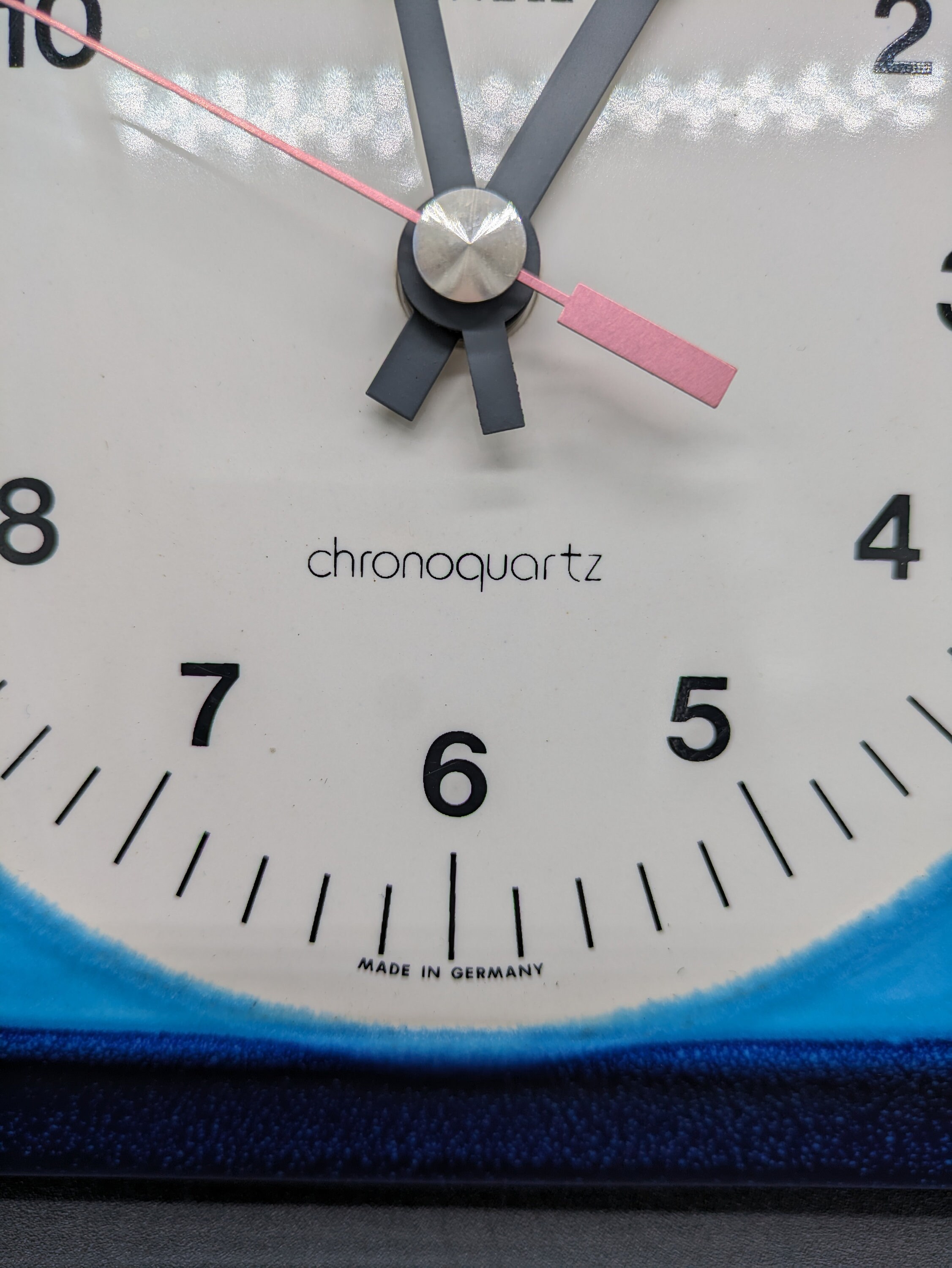 Kienzle クロノクォーツ クロック 掛け時計 時計 セラミック ブルー 青