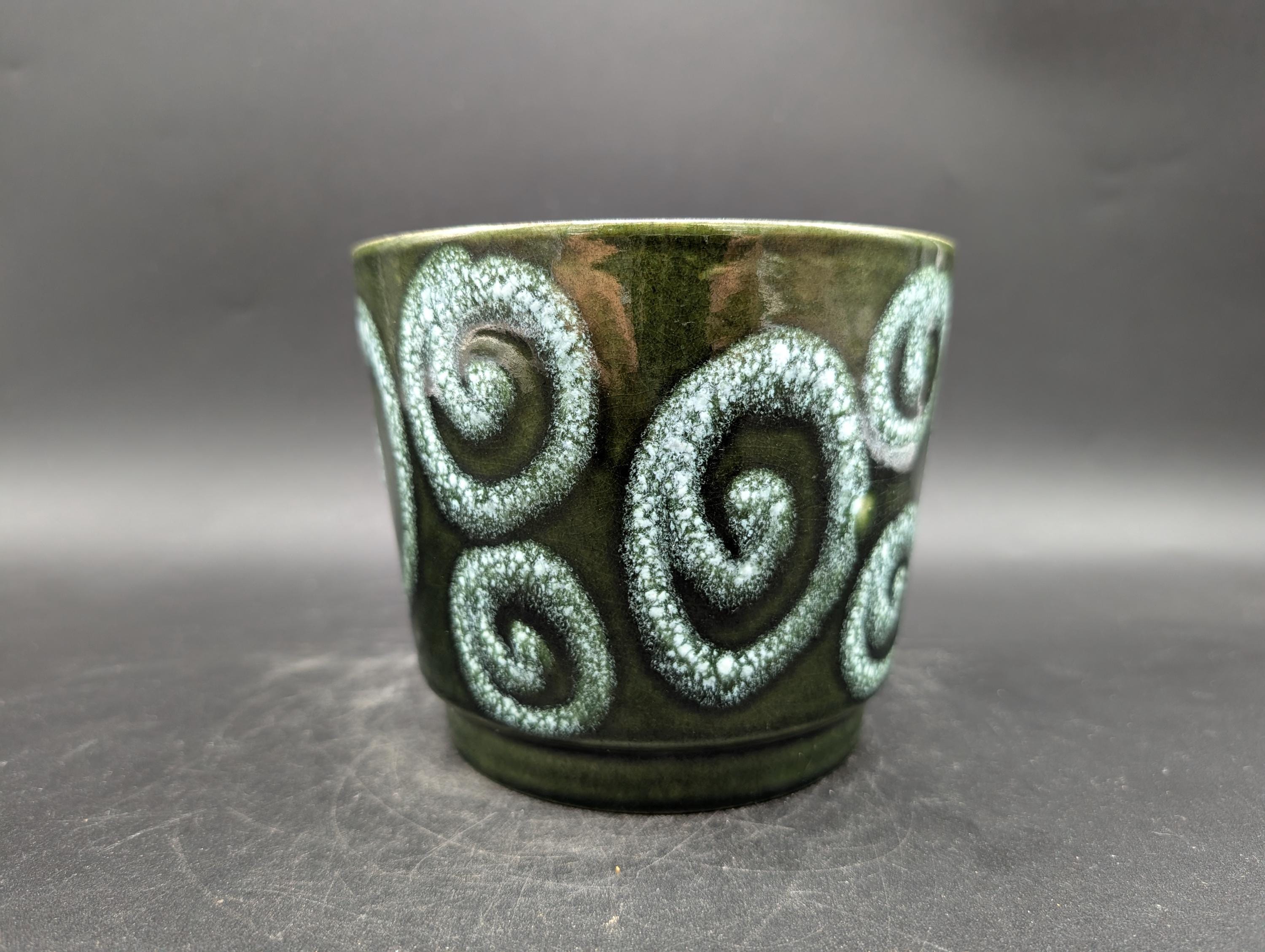 Scheurich 806-14 カシュポット プランターポット グリーン ホワイト