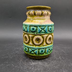 Bay 92 14 vase ceramic ceramics green beige west german pottery design 60s 60s 70s 70s wgp #3