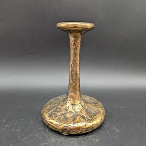 Candlestick candle holder bronze Brutalist mid century modern design 60s 60s 70s 70s vintage
