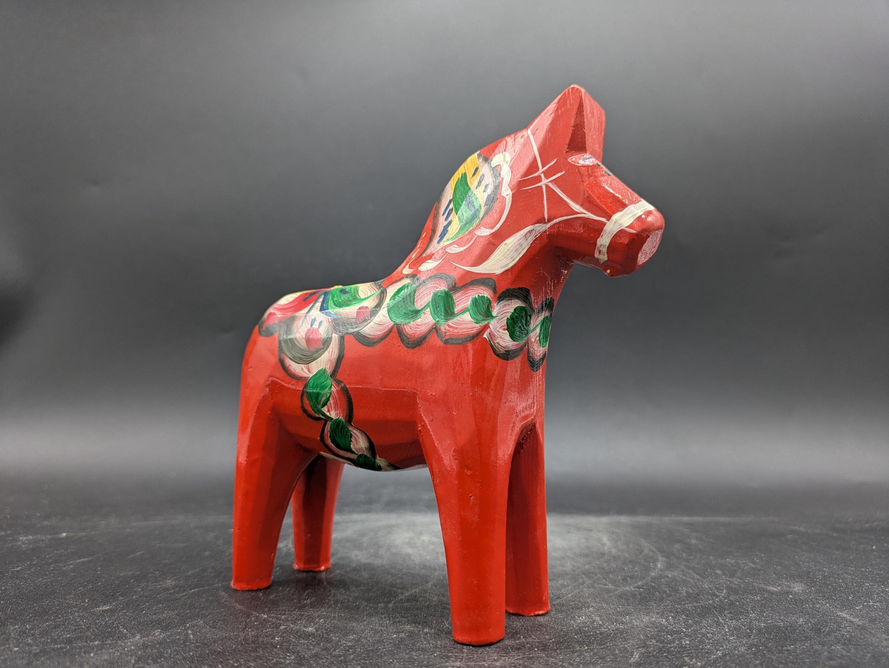 dalaさん Dala Horse 13 Cm Dalarna Dalahäst Nils Olsson Sweden Red Design