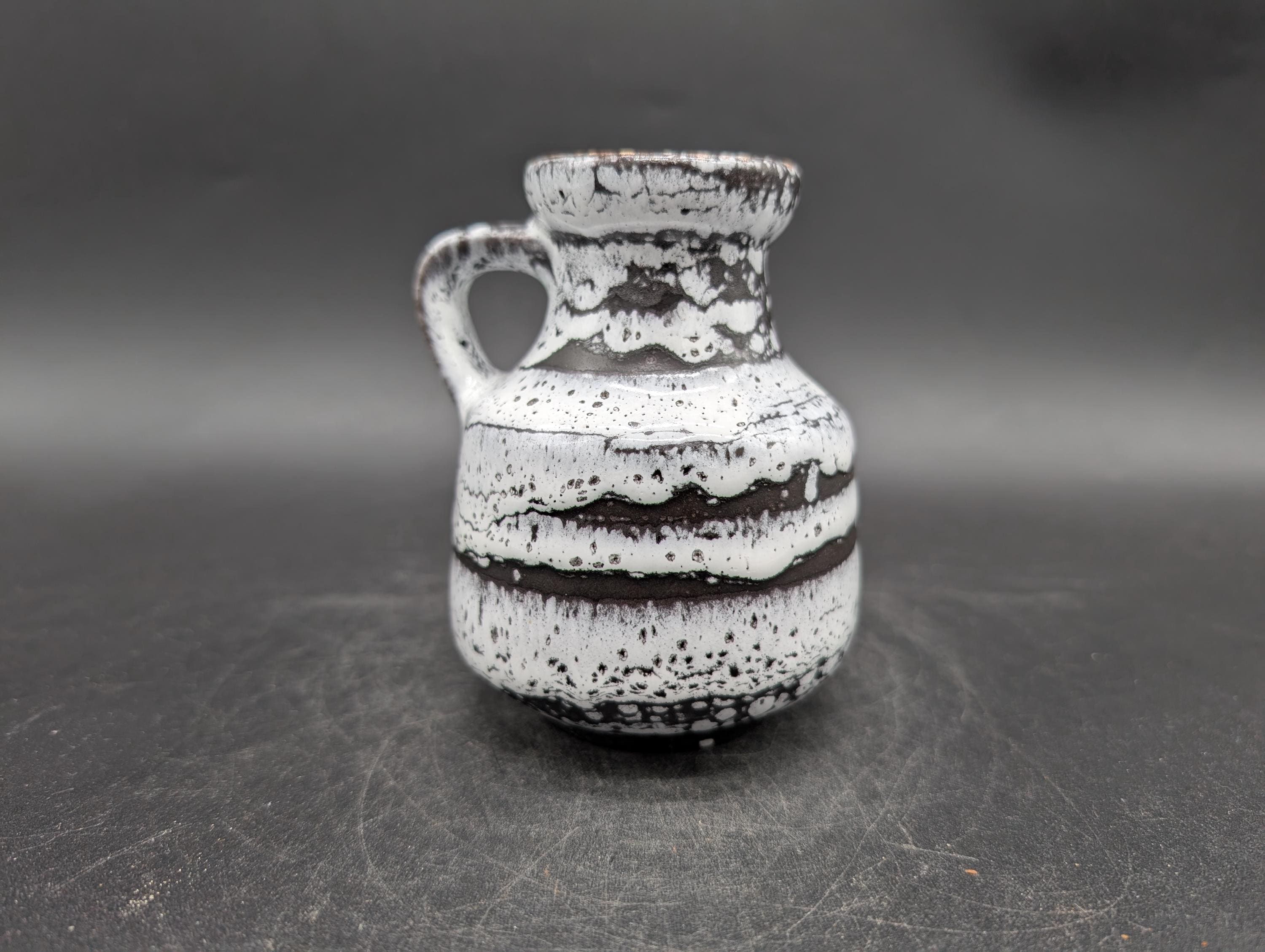 Carstens Tönnieshof Vase, Ceramic, Black and White, West German
