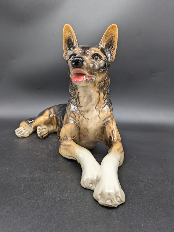 ゲーベル シェパード ドッグ 30027-35 置物 磁器 西ドイツ アート