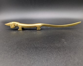 Dachshund dachshund hund dog letter opener bottle opener bottle opener brass brass mid century W Bosse design 50s 50s 60s vintage stamped