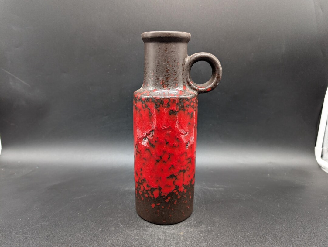 西ドイツ製ヴィンテージ 花瓶 Scheurich 401-28 Fat Lava Scheurich 401-28 Vase Ceramic Cascade West German Pottery Fat Lava