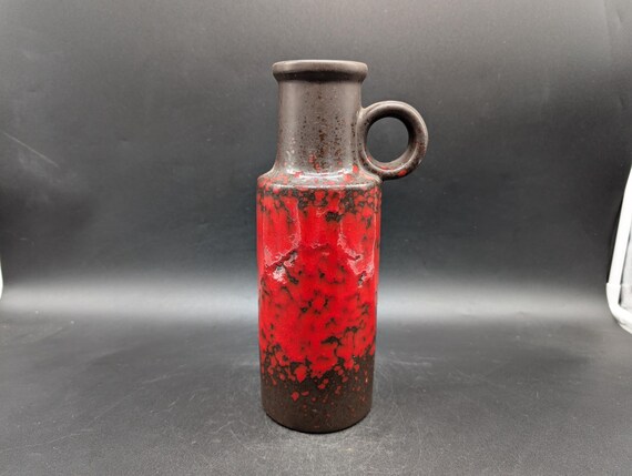 Scheurich 401-28 Vase Ceramic Cascade West German Pottery Fat Lava
