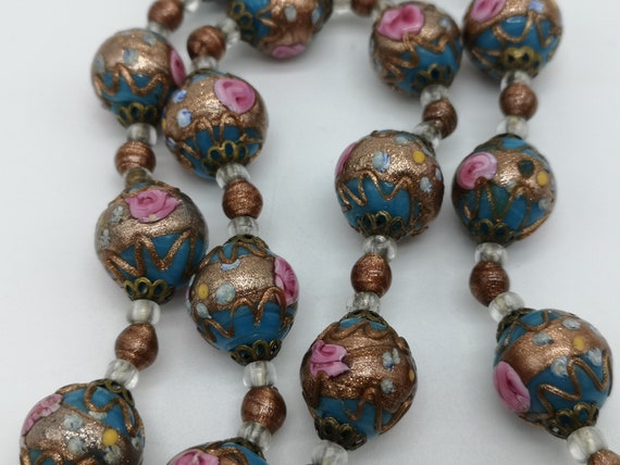 Murano necklace 61 cm glass beads glass wedding c… - image 6