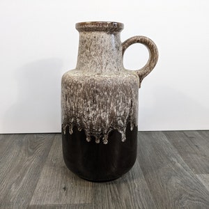 Scheurich 408-40 Vase floor vase ceramic brown white fat lava era west german pottery design 60s 60s 70s 70s vintage