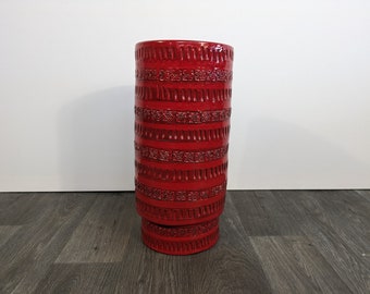 XXL Bitossi vase floor vase ceramic 5.5kg 44.5 cm high red Italy pottery Aldo Londi design 60s 60s 70s 70s vintage