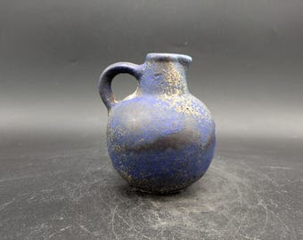 Ruscha 304 vase ceramic ceramic blue crusty west german pottery fat lava design 60s 60s 70s 70s vintage