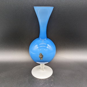 Opal glass Florence glass vase blue white cased glass space age Pop Art design 70s 70s vintage Italy #2