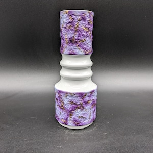Royal KPM Bavaria 599/2 vase porcelain porcelain white purple gold space age OP POP Art modern design 70s 70s vintage