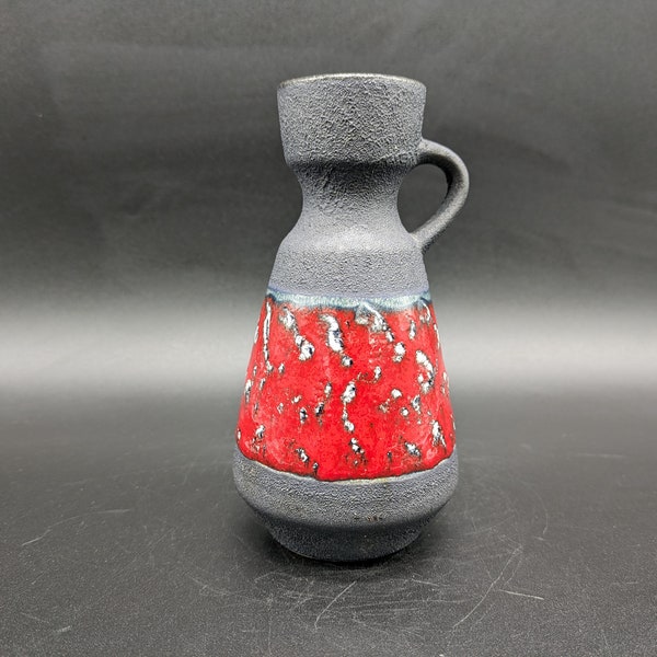 Dümler & Breiden 308/16 Vase ceramic ceramics red black west german pottery design 60s 60s 70s 70s wgp vintage