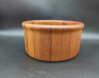 Teak bowl bowl wood 26.5 cm ø round mid century Danish design 60s 60s 70s 70s vintage