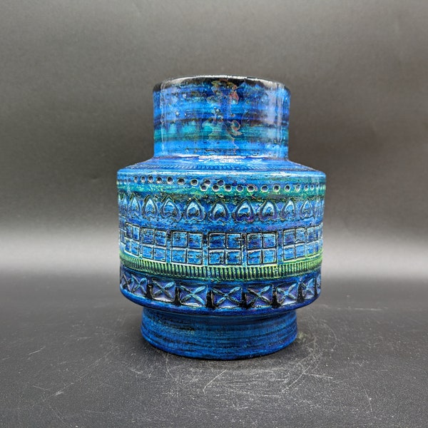 Bitossi 712 Vase Ceramic ceramics rimini blue Italy pottery Aldo Londi design 60s 60s 70s 70s wgp vintage