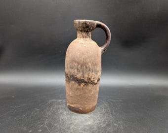 Ruscha 316 Vase Ceramic Ceramic Yellowish Black West German